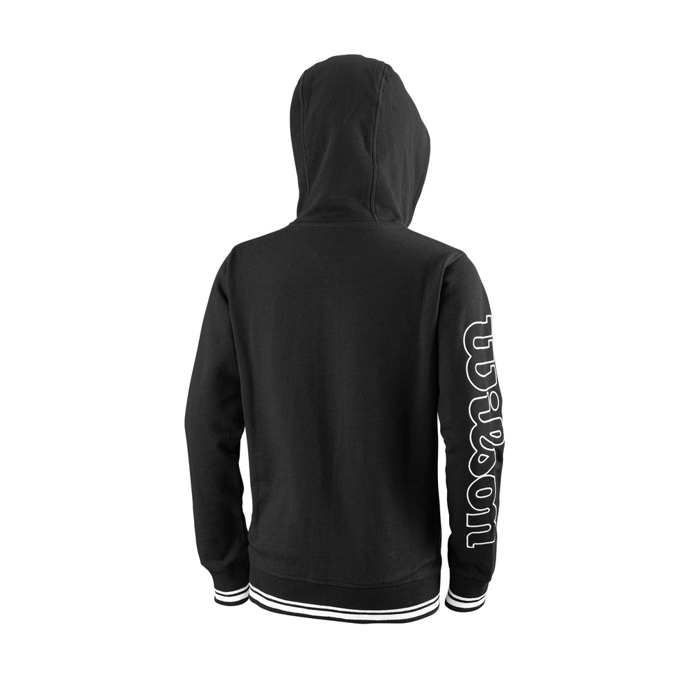 YOUTH TEAM II FZ TENNIS HOODY - BLACK - WilsonME