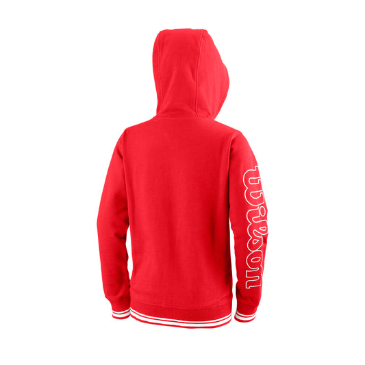 YOUTH TEAM II FZ TENNIS HOODY - RED - WilsonME
