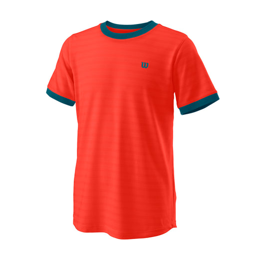 Wilson Competition Boy Tennis Crew T-Shirt II, Fiesta Orange