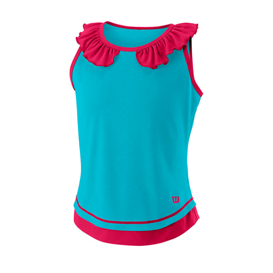 Girl's Competition Tennis Tank Top - Scuba Blue
