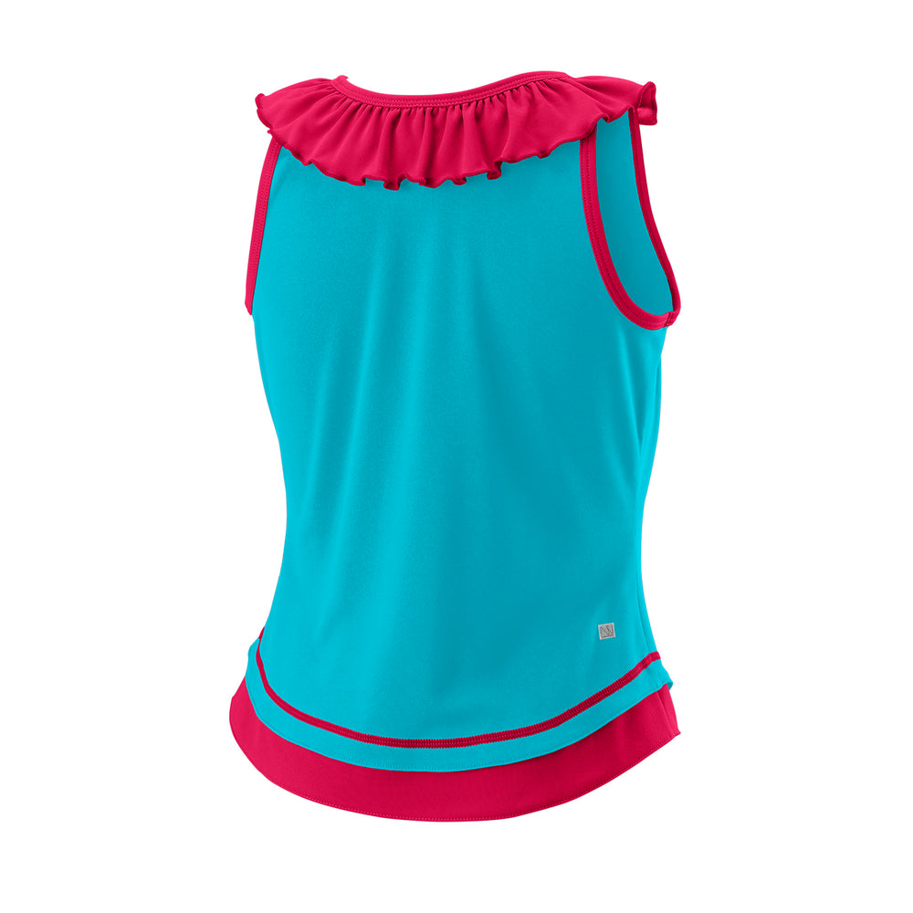 Girl's Competition Tennis Tank Top - Scuba Blue
