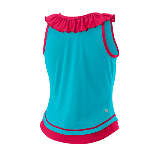 Girl's Competition Tennis Tank Top - Scuba Blue