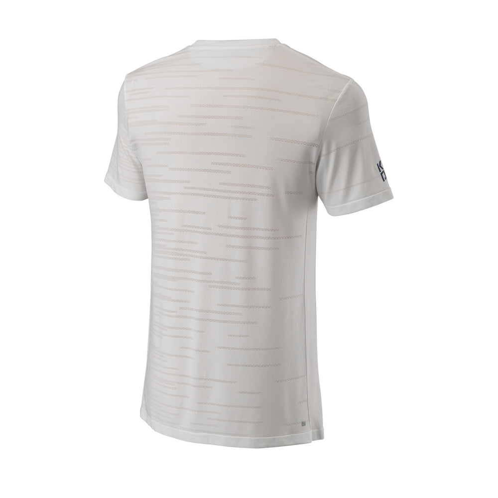 MEN'S KAOS RAPIDE II SEAMLESS TENNIS CREW NECK T-SHIRT - WHITE - WilsonME