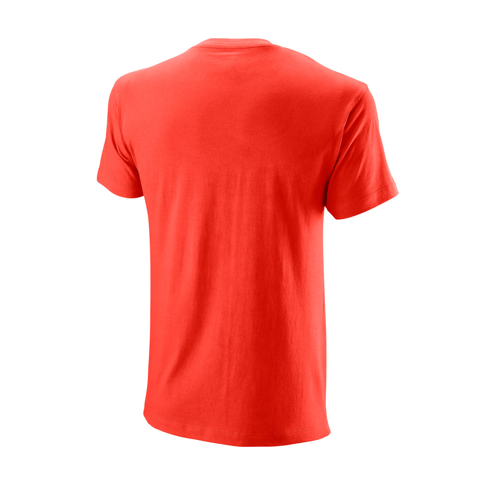 MEN'S PADEL SCRIPT COTTON TEE II - RED - WilsonME