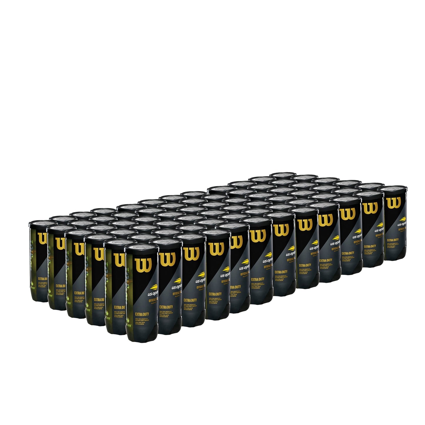 US OPEN XD 3-BALL 144 CAN CASE TENNIS BALLS - WilsonME