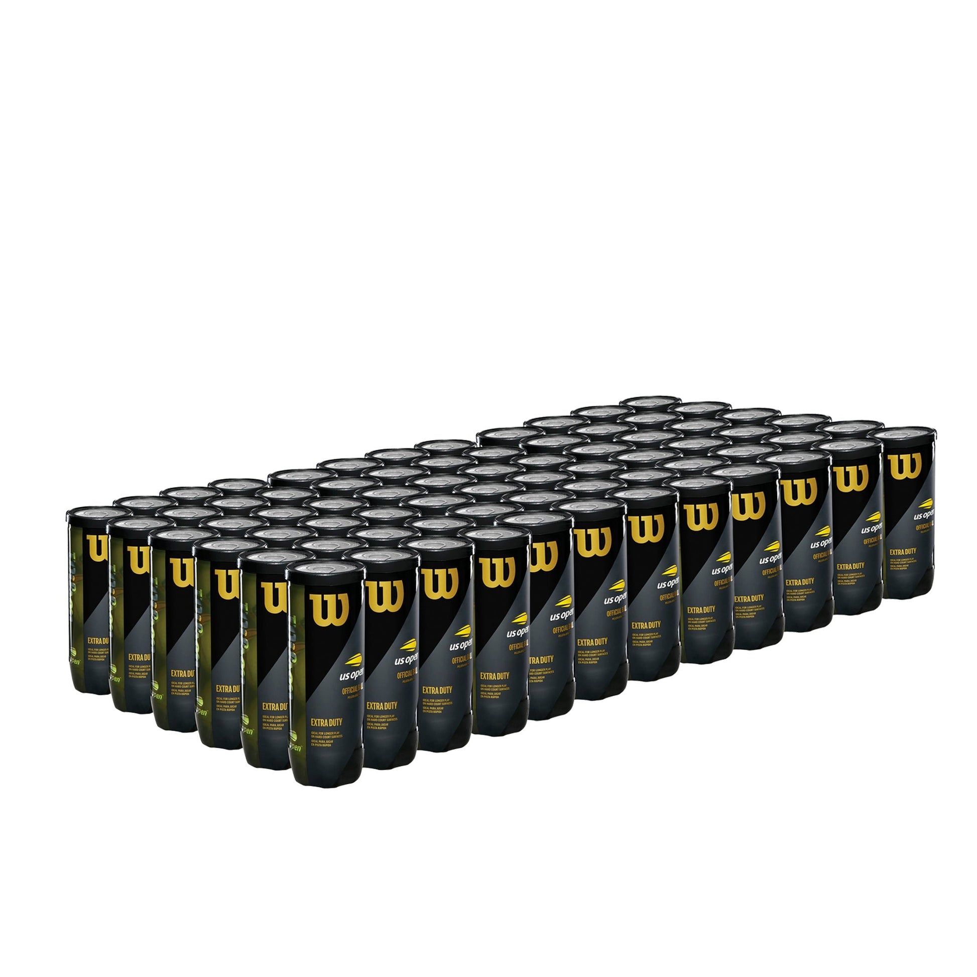 US OPEN XD 3-BALL 144 CAN CASE TENNIS BALLS - WilsonME