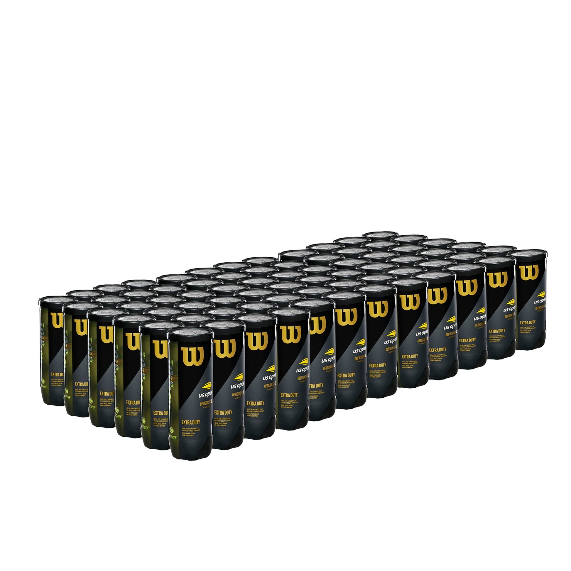 US OPEN XD 3-BALL 144 CAN CASE TENNIS BALLS - WilsonME