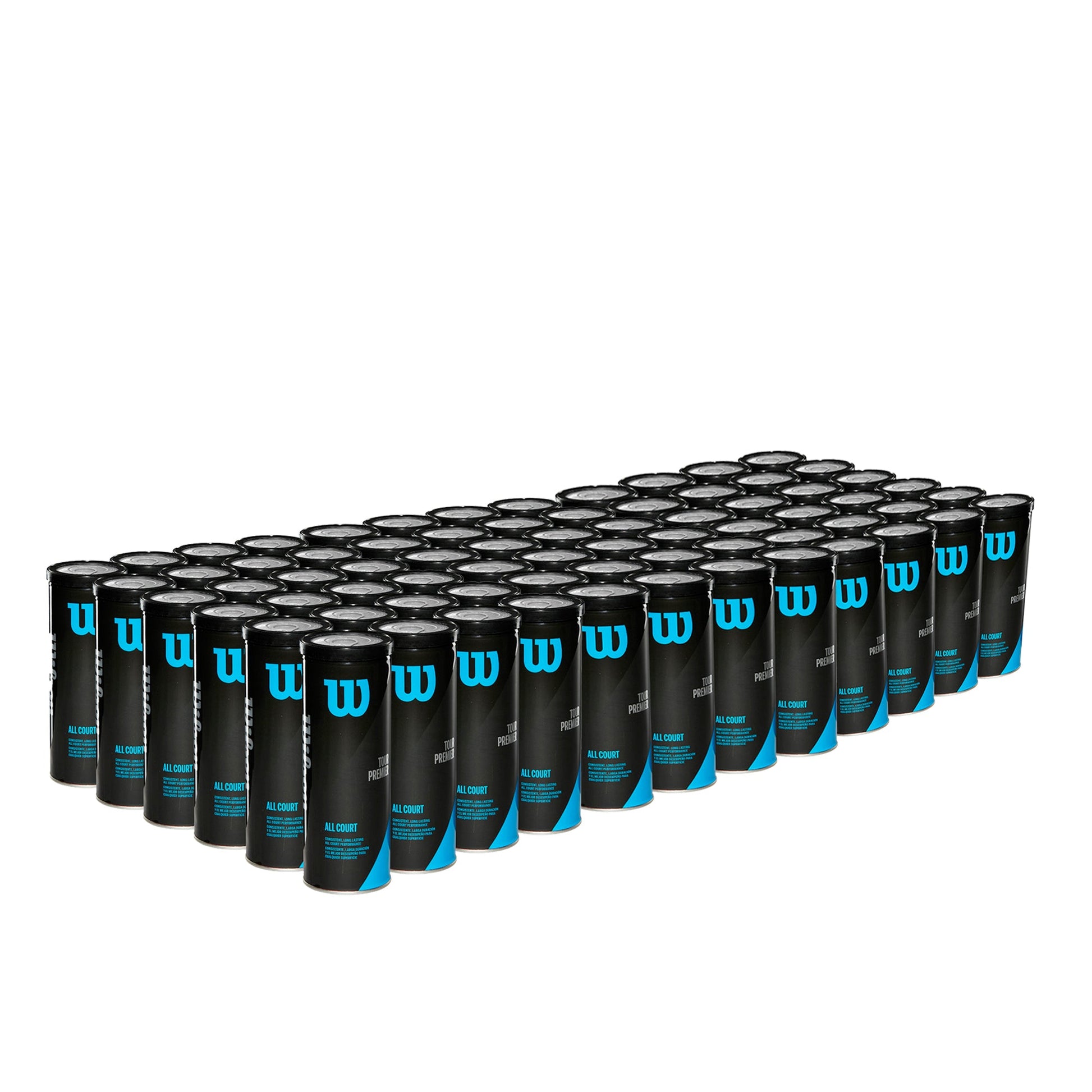 TOUR PREMIER ALL COURT 3-BALL 144 CAN CASE TENNIS BALLS - WilsonME