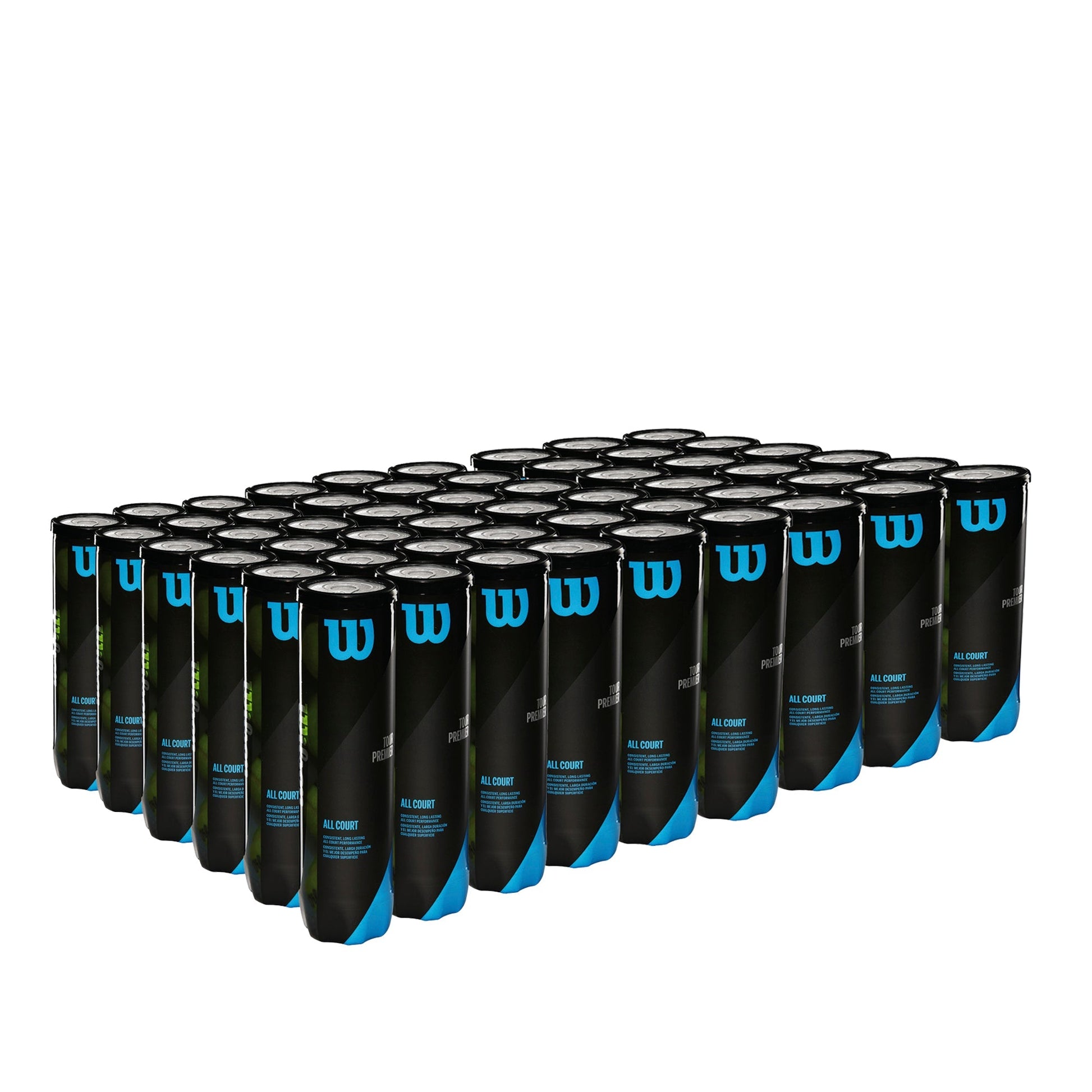 TOUR PREMIER ALL COURT 4-BALL 18 CAN CASE TENNIS BALLS - WilsonME