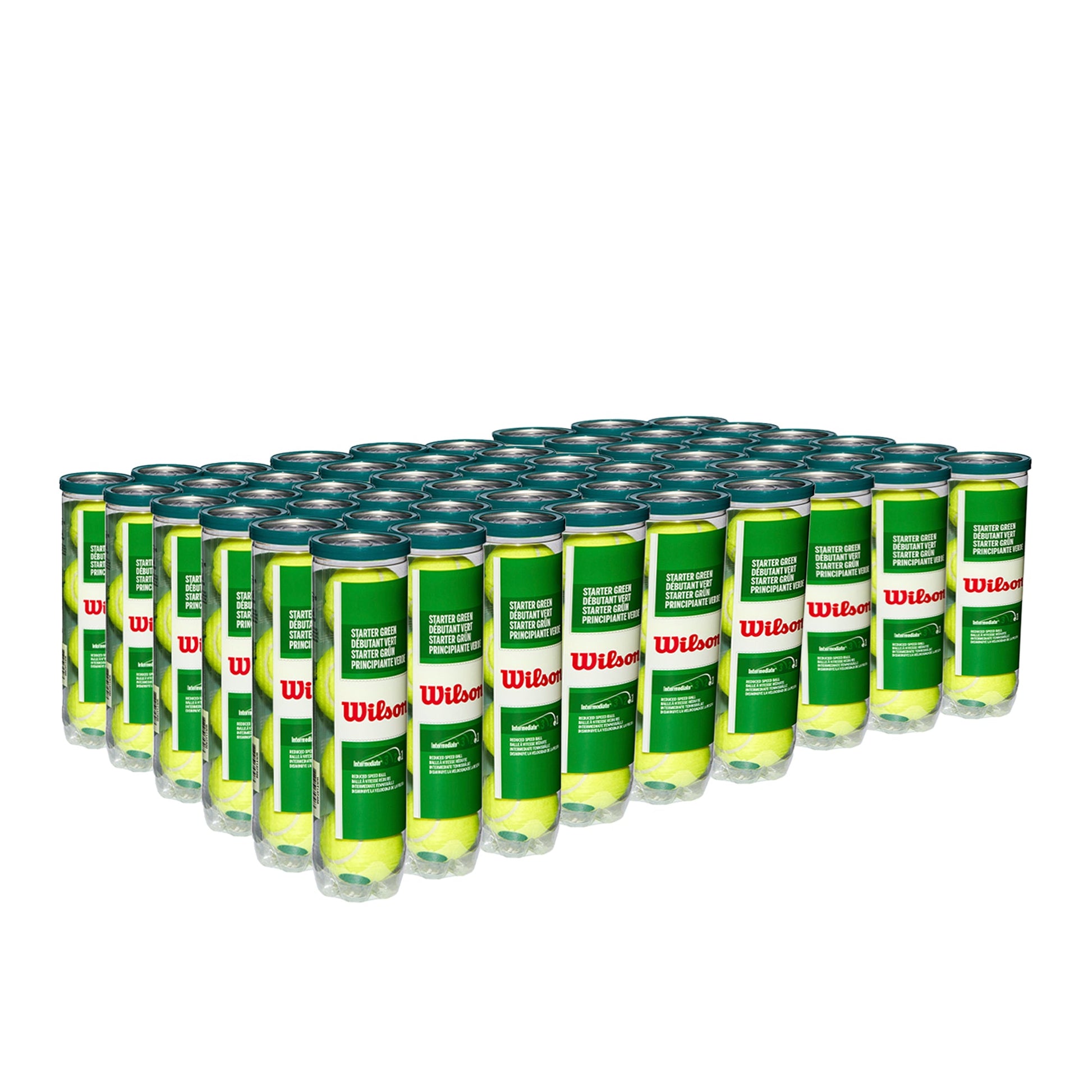 STARTER PLAY GREEN 4-BALL 108 CAN CASE TENNIS BALLS - WilsonME