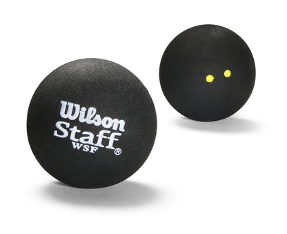 Wilson Staff Squash 2 Ball Double Yellow Dot, Black