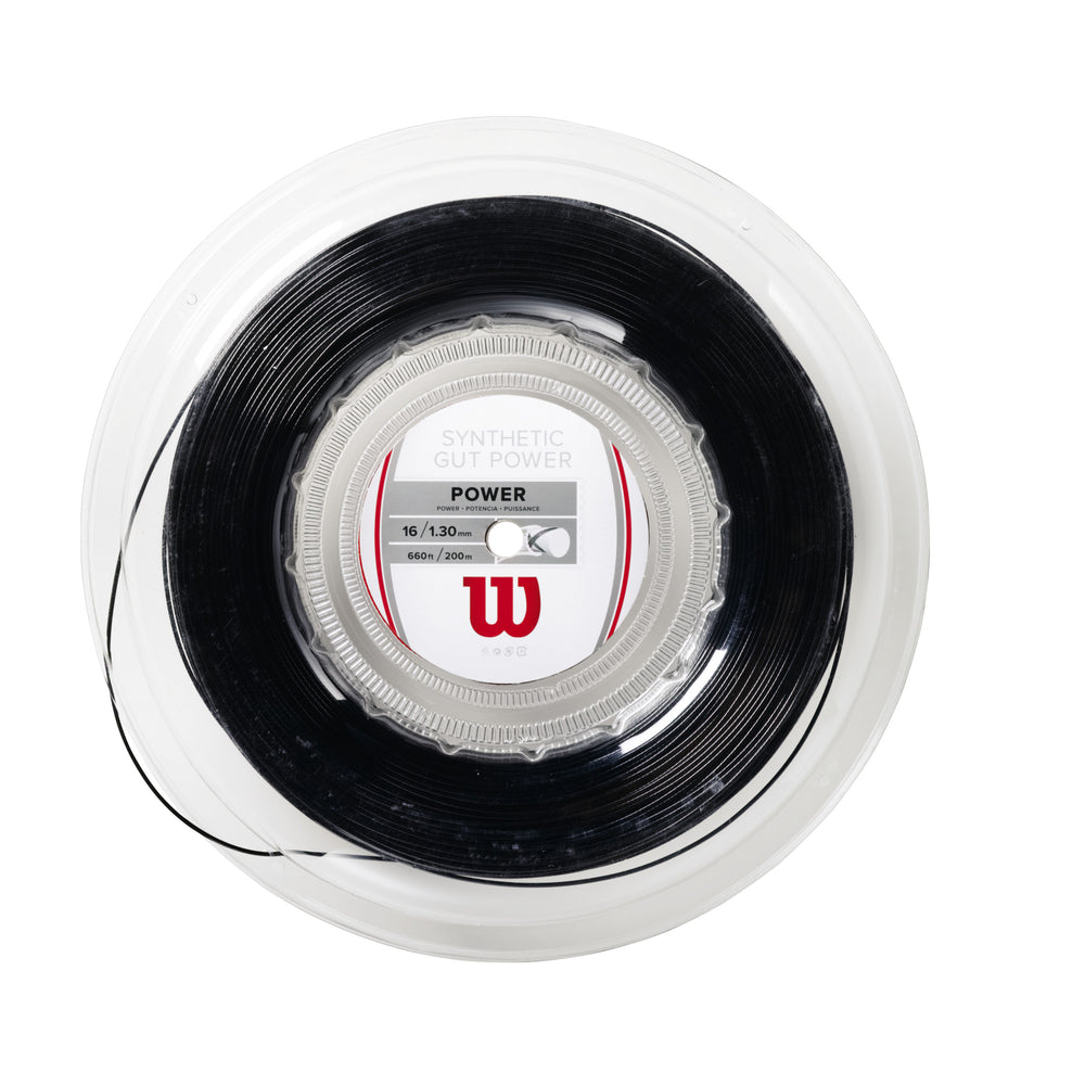 SYNTHETIC GUT POWER 16 200M TENNIS STRING - REEL - WilsonME