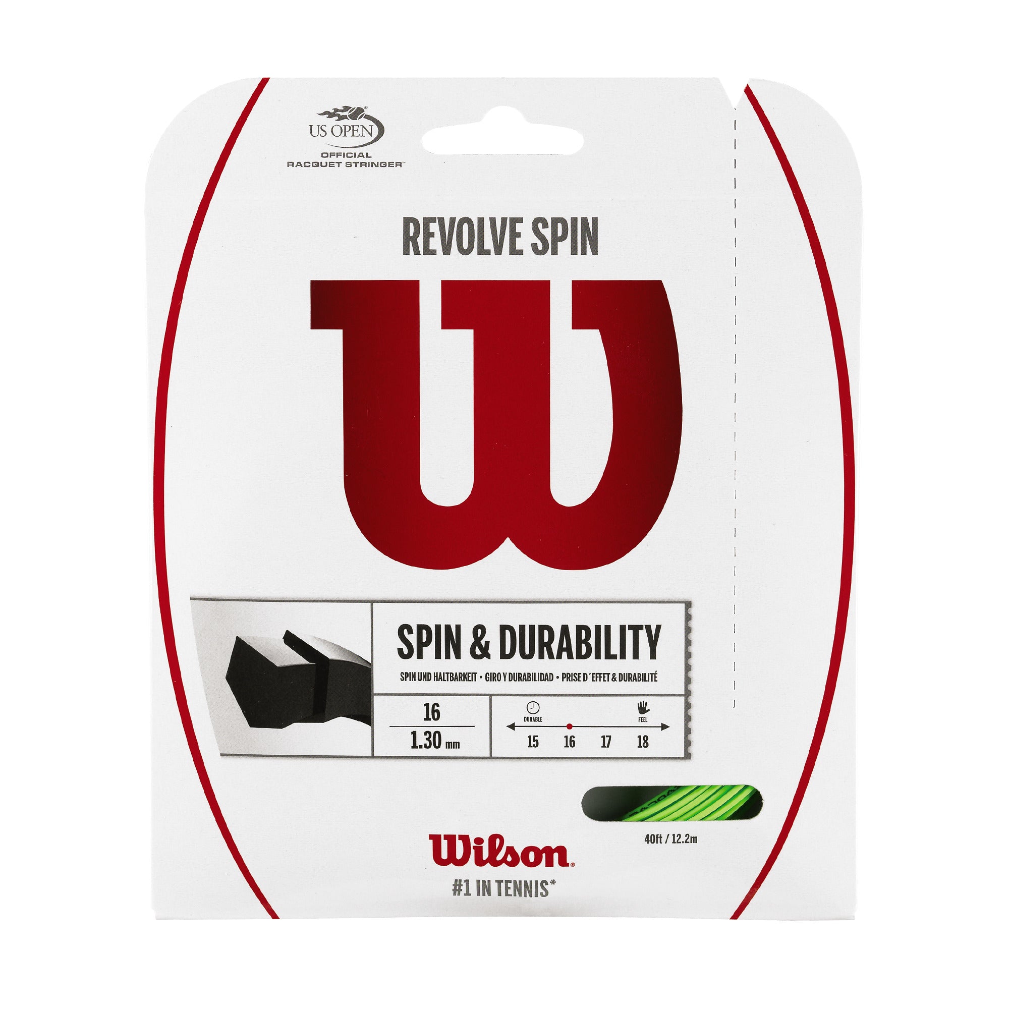 Wilson Tennis String -Revolve Spin 16 Set – WilsonME