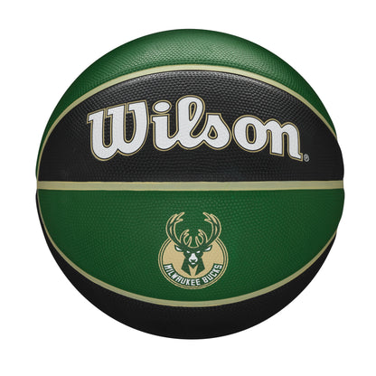 Wilson NBA TEAM TRIBUTE BASKETBALL MILWAUKEE BUCKS Black/Green WTB13XBML