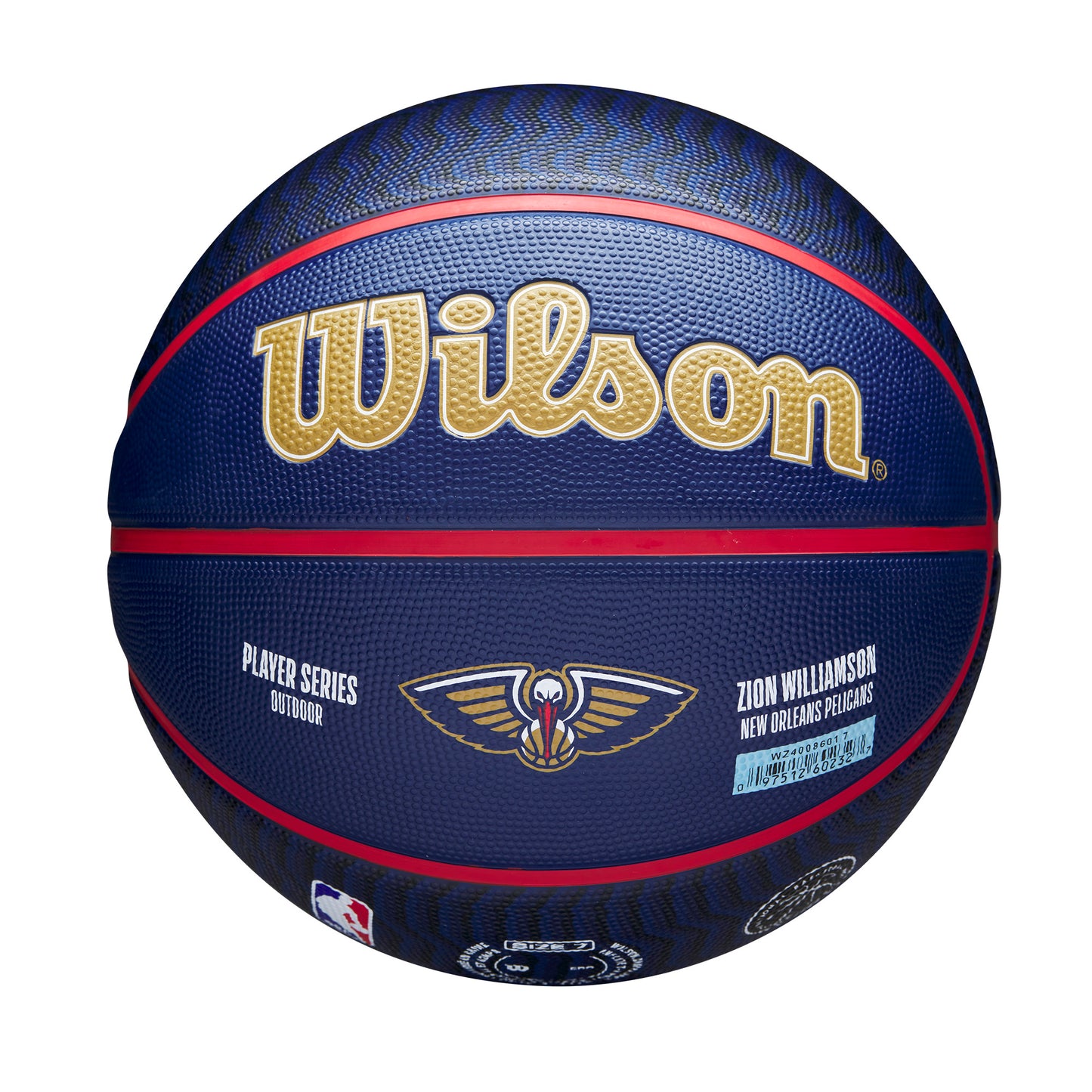 Wilson NBA PLAYER ICON OUTDOOR BASKETBALL ZION Blue WZ4008601XB
