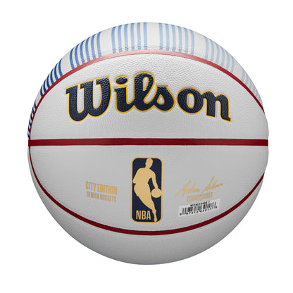 Wilson NBA TEAM CITY COLLECTOR BASKETBALL DENVER NUGGETS White WZ4016408XB