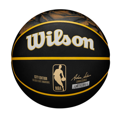 Wilson NBA TEAM CITY COLLECTOR BASKETBALL GOLDEN STATE WARRIORS Black WZ4016410XB