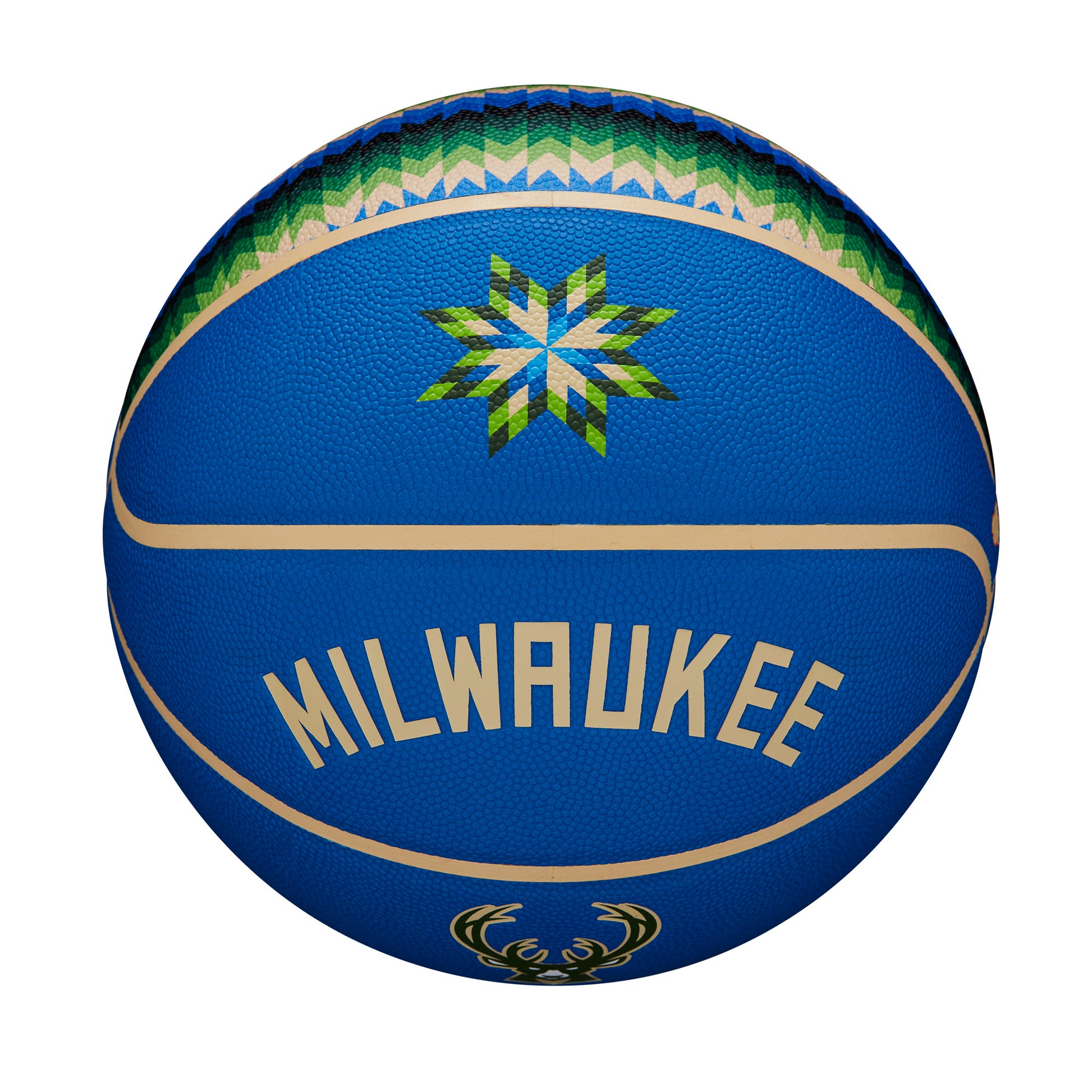 Wilson NBA TEAM CITY COLLECTOR BASKETBALL MILWAUKEE BUCKS Blue WZ4016417XB