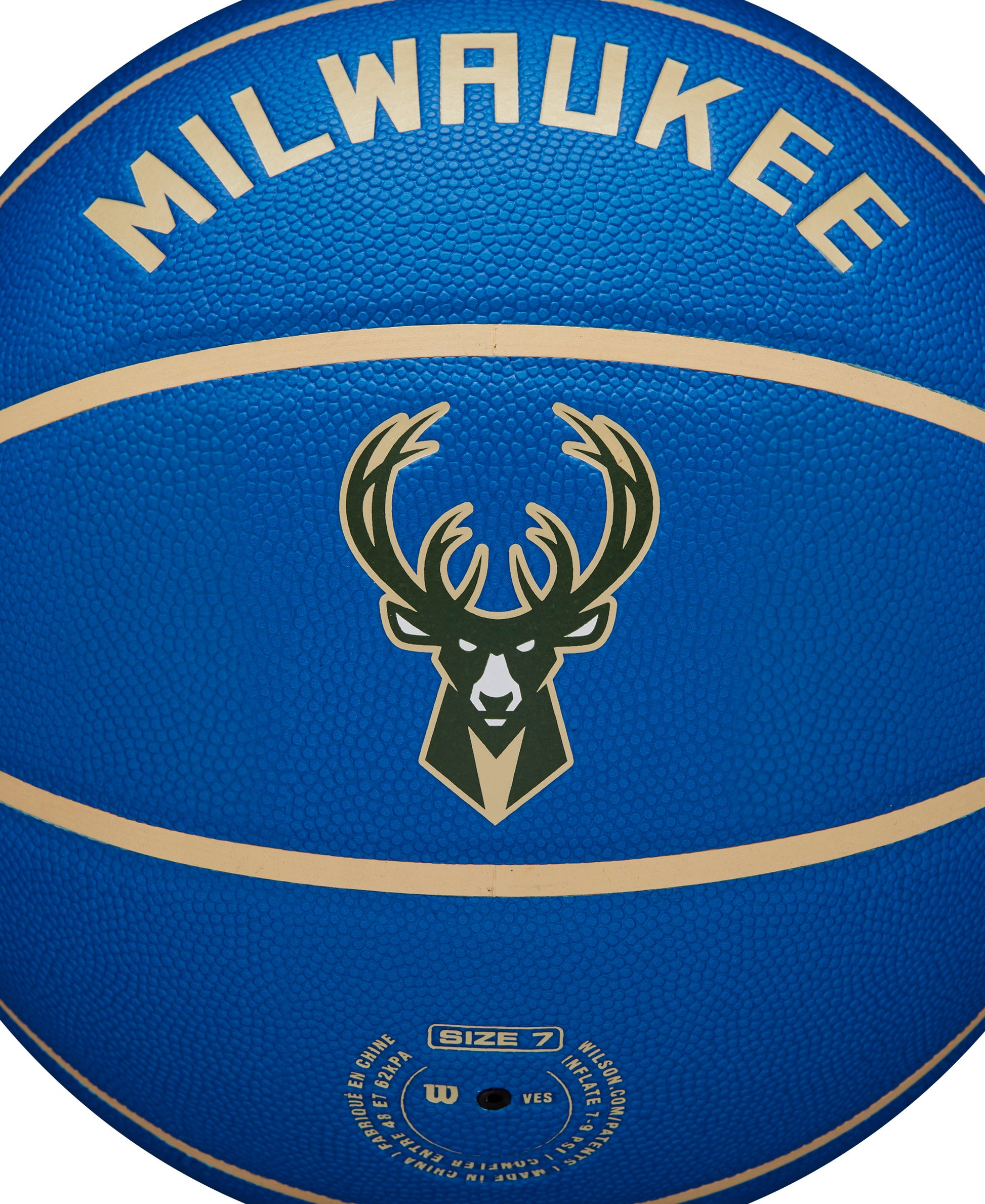 Wilson NBA TEAM CITY COLLECTOR BASKETBALL MILWAUKEE BUCKS Blue WZ4016417XB