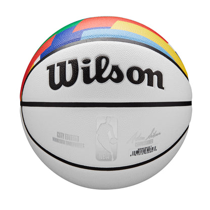 Wilson NBA TEAM CITY COLLECTOR BASKETBALL MINNESOTA TIMBERWOLVES White WZ4016418XB
