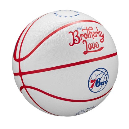 Wilson NBA TEAM CITY COLLECTOR BASKETBALL PHILADELPHIA 76ERS White WZ4016423XB
