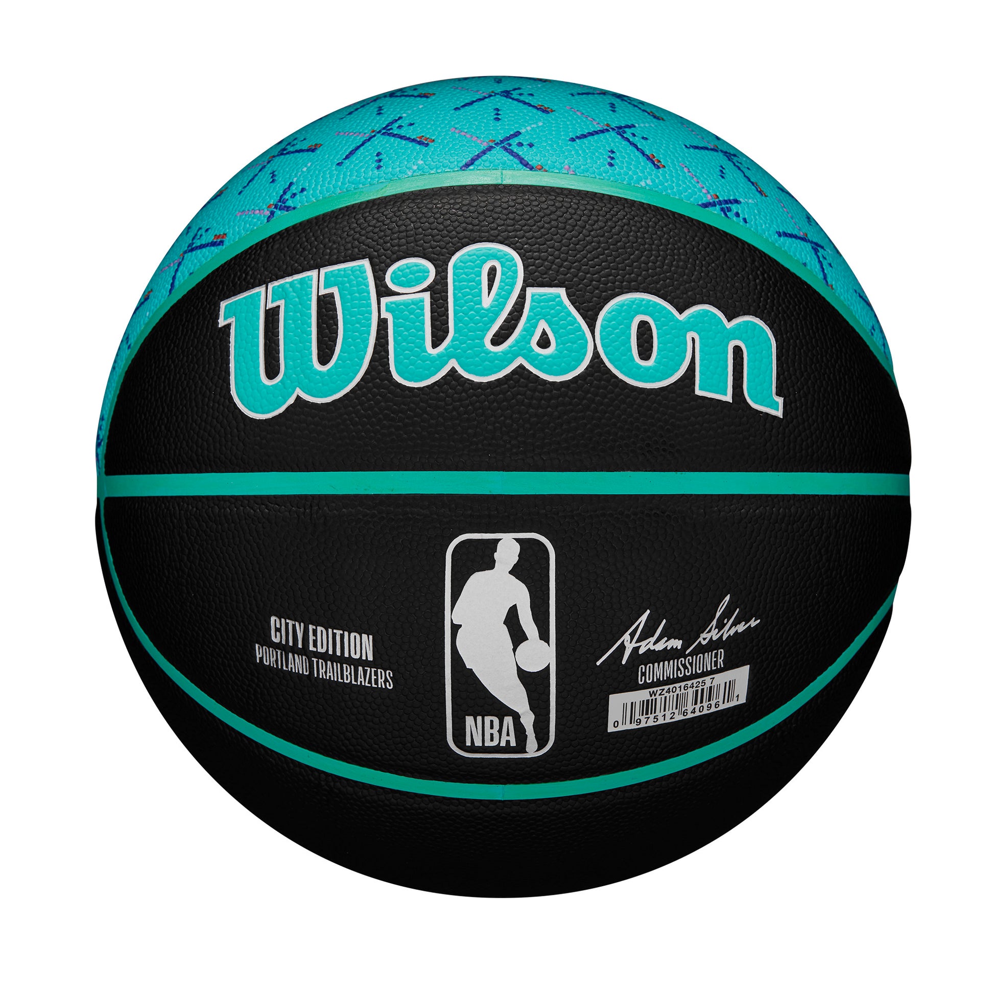 Wilson NBA TEAM CITY COLLECTOR BASKETBALL PORTLAND TRAIL BLAZERS Black WZ4016425XB