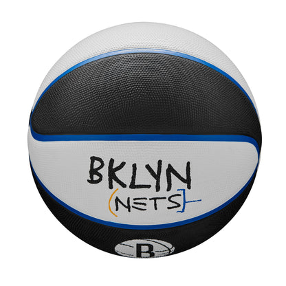 Wilson NBA TEAM CITY EDITION BASKETBALL BROOKLYN NETS Black/White WZ4016503XB