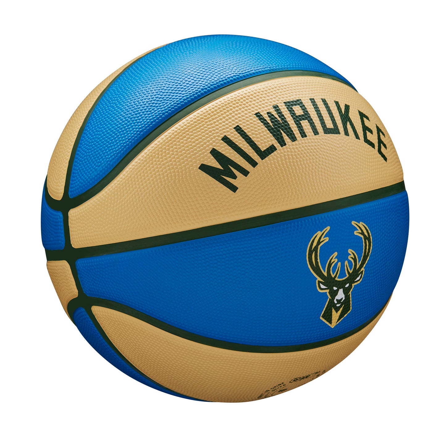 Wilson NBA TEAM CITY EDITION BASKETBALL MILWAUKEE BUCKS Beige/Blue WZ4016517XB