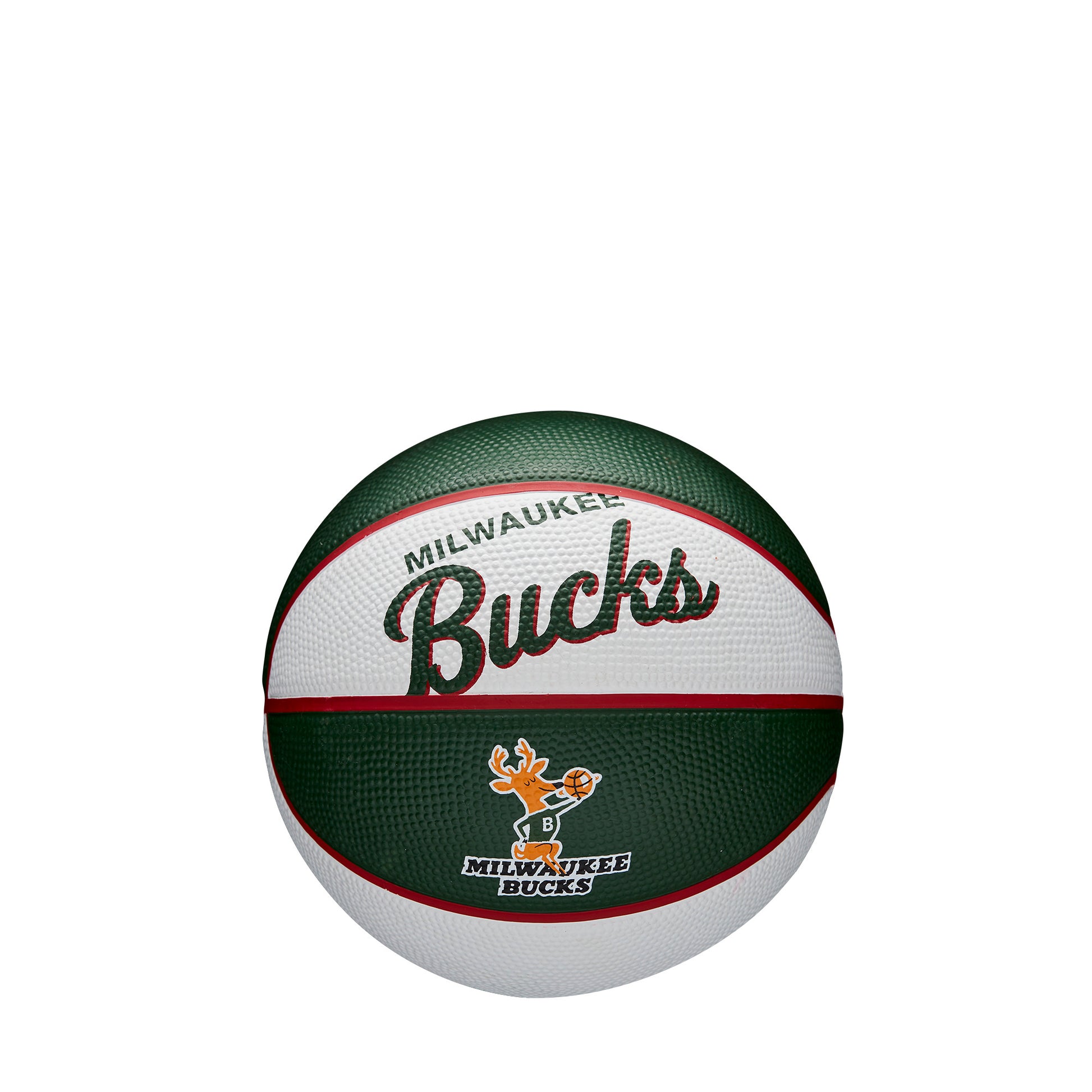 Wilson NBA TEAM RETRO MINI BASKETBALL MILWAUCKEE BUCKS Green/White WZ4019211EC